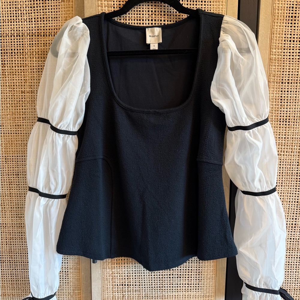 NWOT. Maeve Balloon Sleeve Top. Size small. - Picture 3 of 8